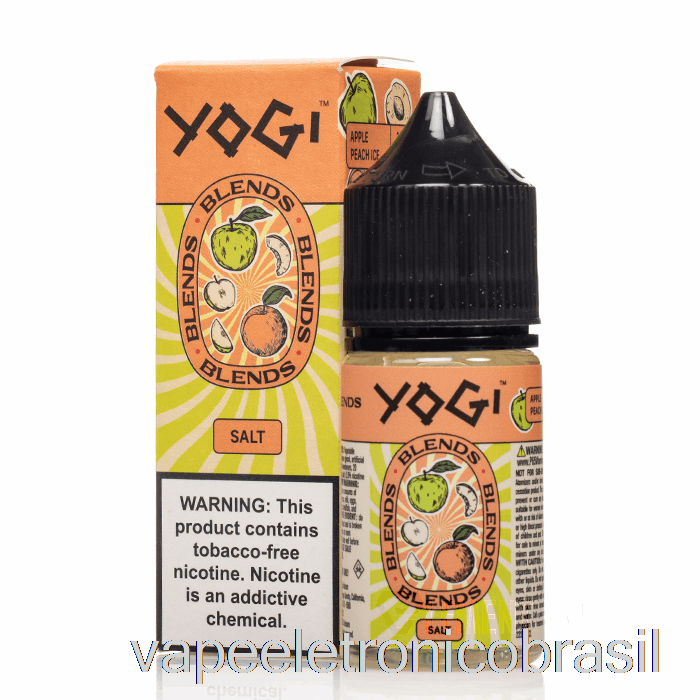 Vape Recarregável Maçã Pêssego Gelo - Misturas De Sais De Iogue - 30ml 20mg